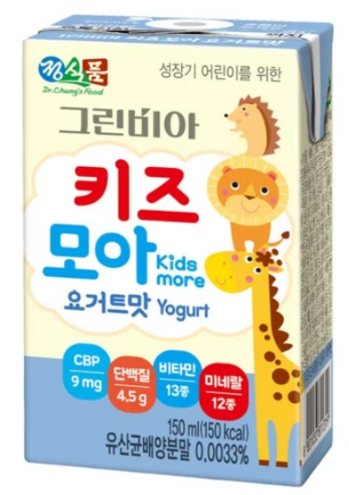그린비아 키즈모아 요거트맛 150ml 제품 이미지