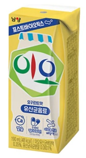 남양 이오 유산균음료 요구르트맛 190ml 제품 이미지