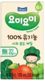 매일 요미요미 유기농 사과 포도 케일 125ml 제품 이미지
