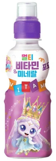 웅진 캐치티니핑 멀티비타민 미네랄 음료 포도맛 200ml 제품 이미지