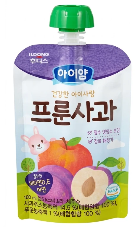 일동후디스 아이얌 건강한 아이사랑 프룬사과 100ml 제품 이미지