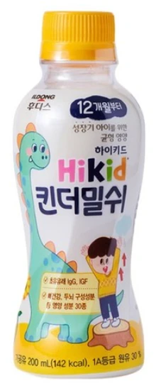 일동후디스 하이키드 킨더밀쉬 200ml 제품 이미지