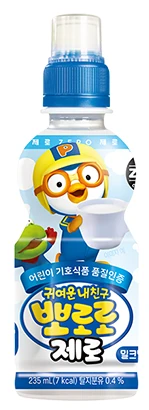 팔도 귀여운 내친구 뽀로로 제로 밀크맛 235ml 제품 이미지